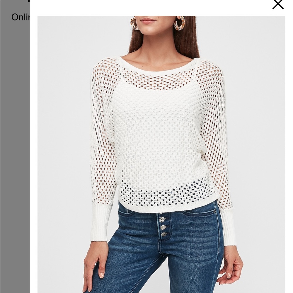 Express Open Stitch Dolman Sweater
